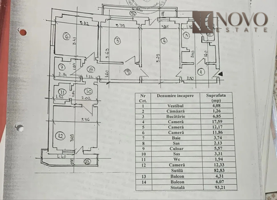 Apartament 4 camere 2 bai centrala proprie zona Costin Georgian