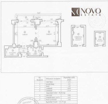 2 Camere | Universitate | 1984 | Centrala | Boxa pe Etaj