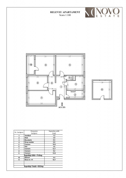 Apartament 4 camere 2 bai decomandat zona Ozana | 1 Decembrie 1918