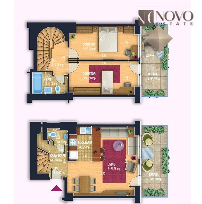 Penthouse - Duplex | Dristor | New Town Residence | 1 min Metrou